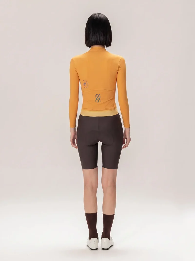 Ethereal Woman Cycling Jersey Long Sleeve - Yellow