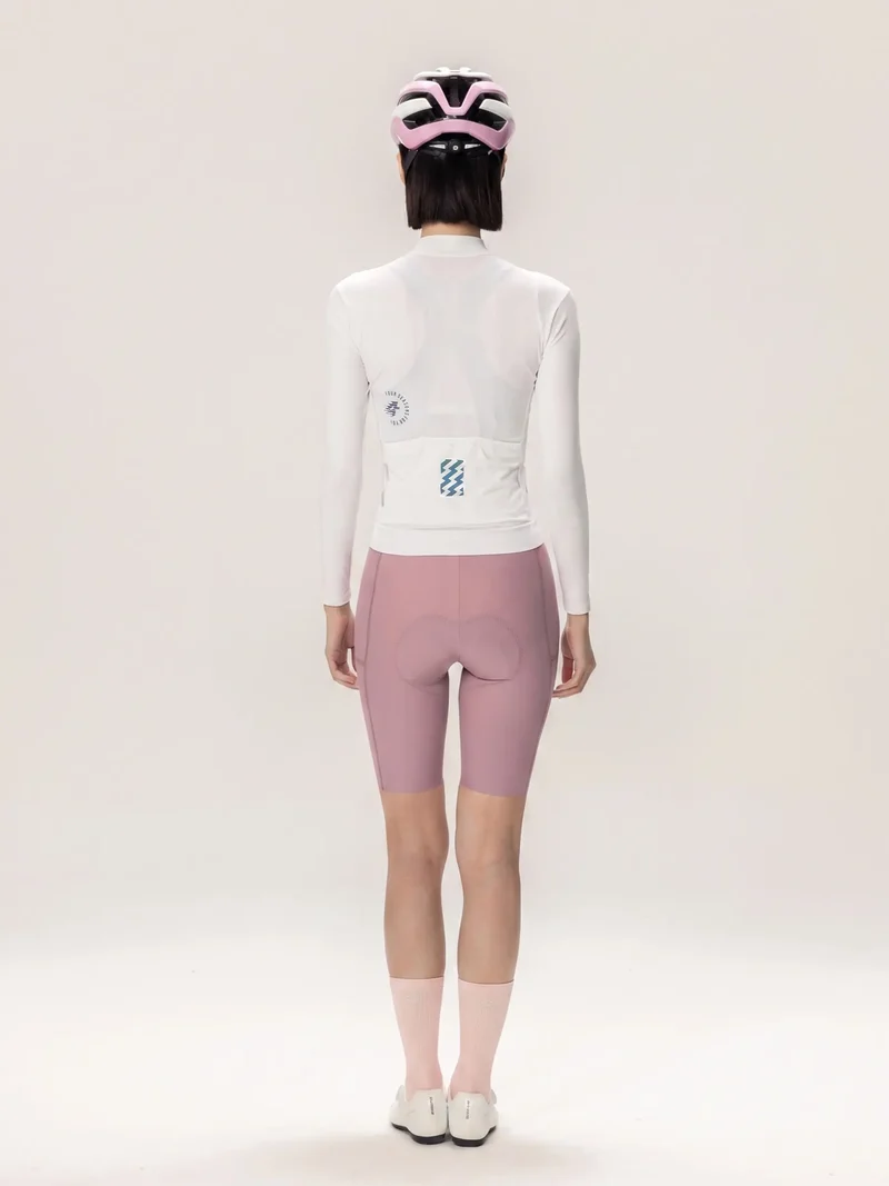 Ethereal Woman Cycling Jersey Long Sleeve - White