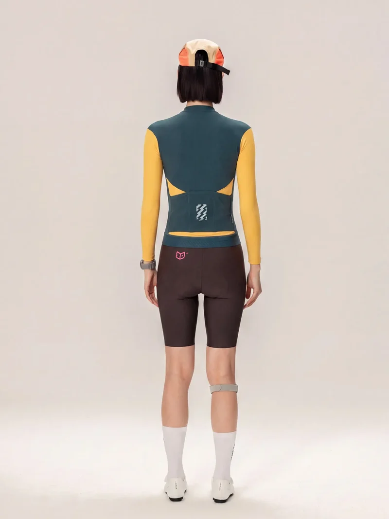 Ethereal Woman Cycling Jersey Long Sleeve - Teal Blend