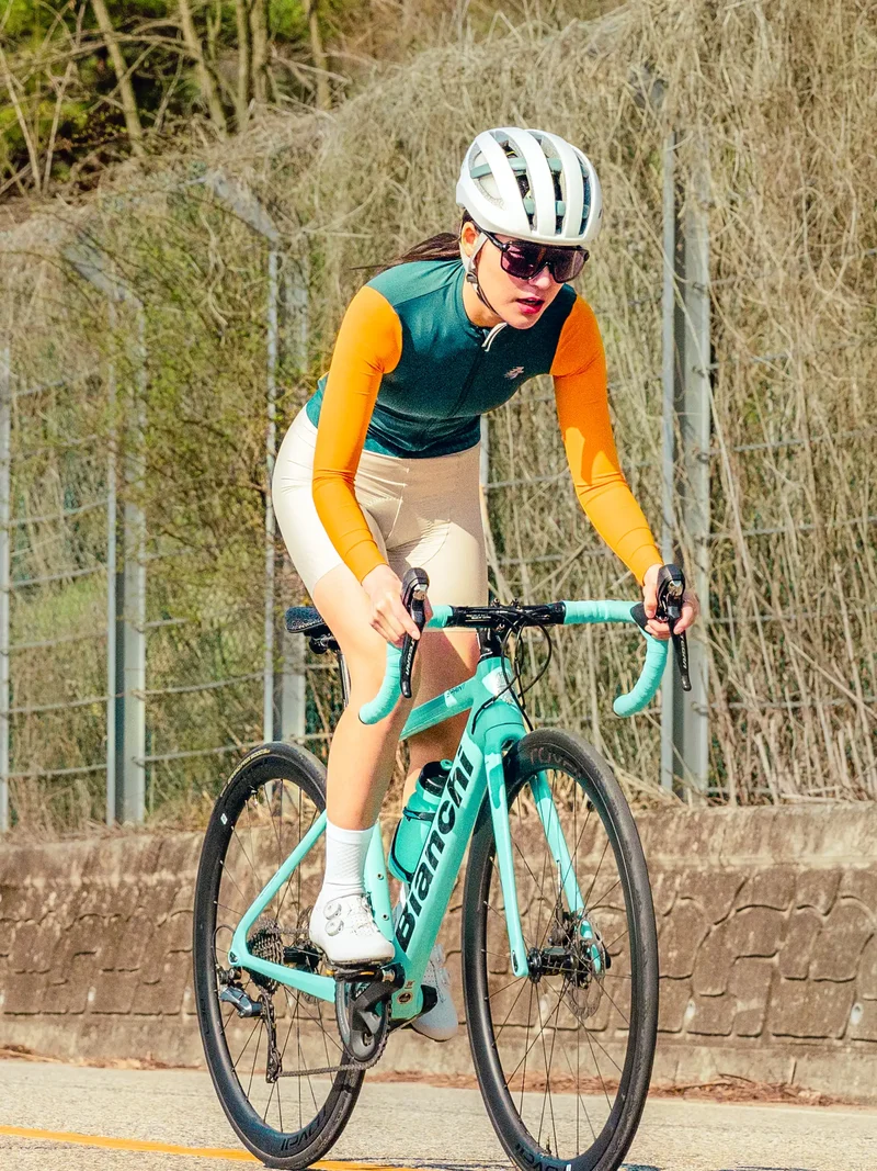 Ethereal Woman Cycling Jersey Long Sleeve - Teal Blend