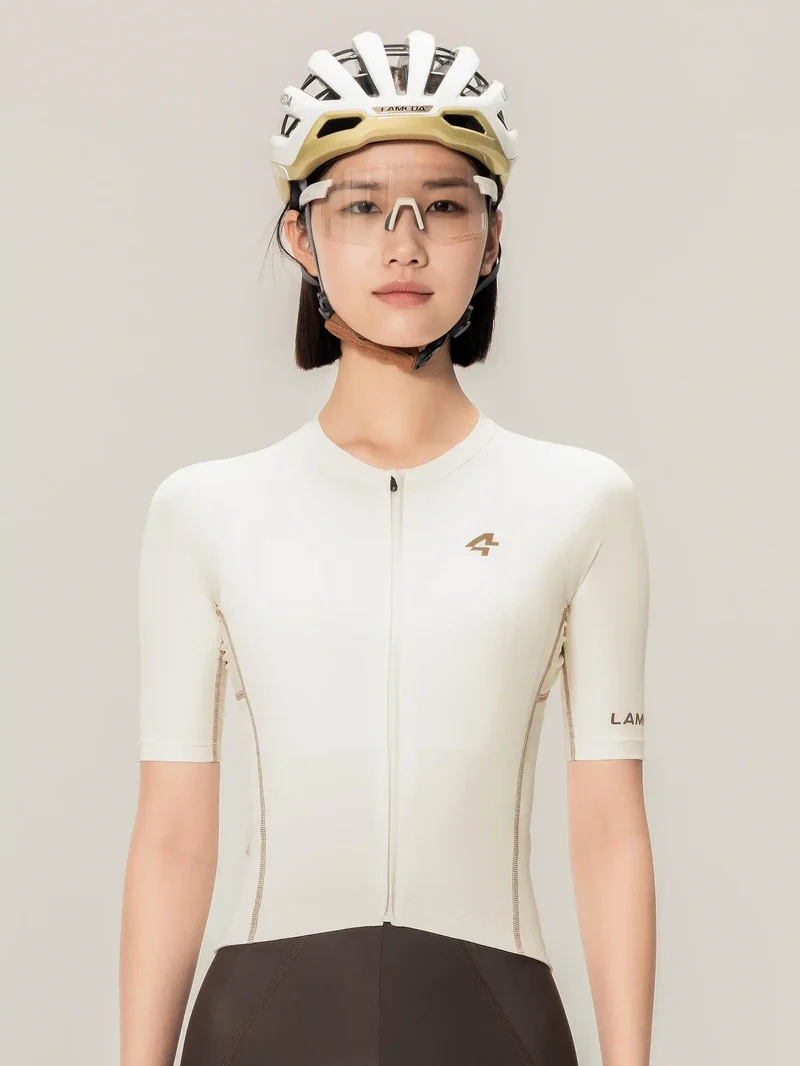 Wind Chaser Unisex Cycling Jersey Short Sleeves - Ivory
