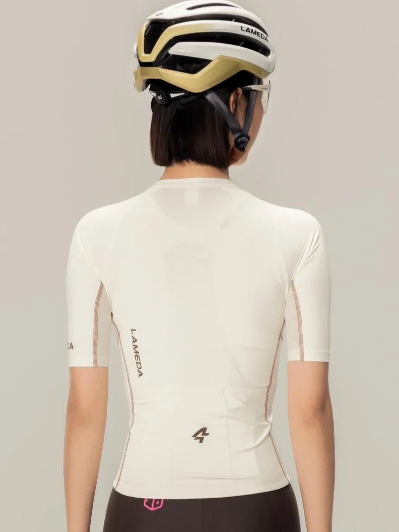 Wind Chaser Unisex Cycling Jersey Short Sleeves - Ivory