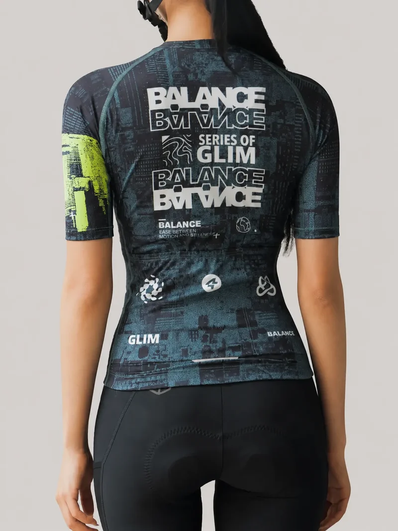 Glimscape Unisex Cycling Jersey - Black