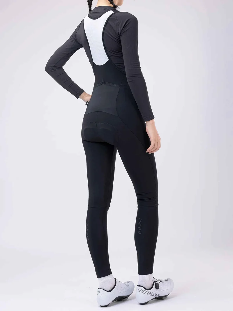 Sprout Women's Thermal Fleeced Bib Tights - Black