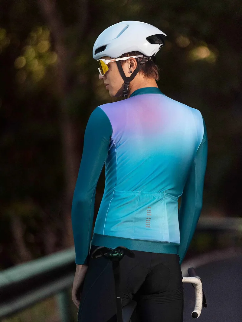 Colorful Mens Fleeced Thermal Jersey - Green