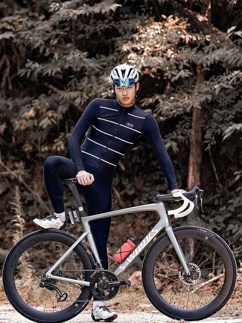 Colorful Mens Fleeced Thermal Jersey - Black