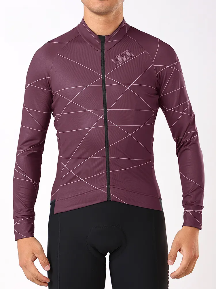 Dusk Men Thermal Cycling Jersey - Coffee Lines