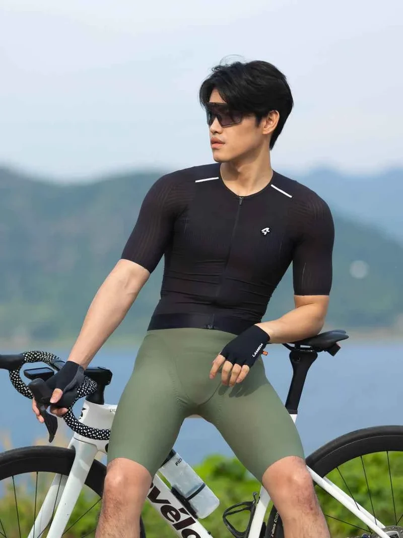 Men's Pro Cycling Jersey 2025SSS494 - Black