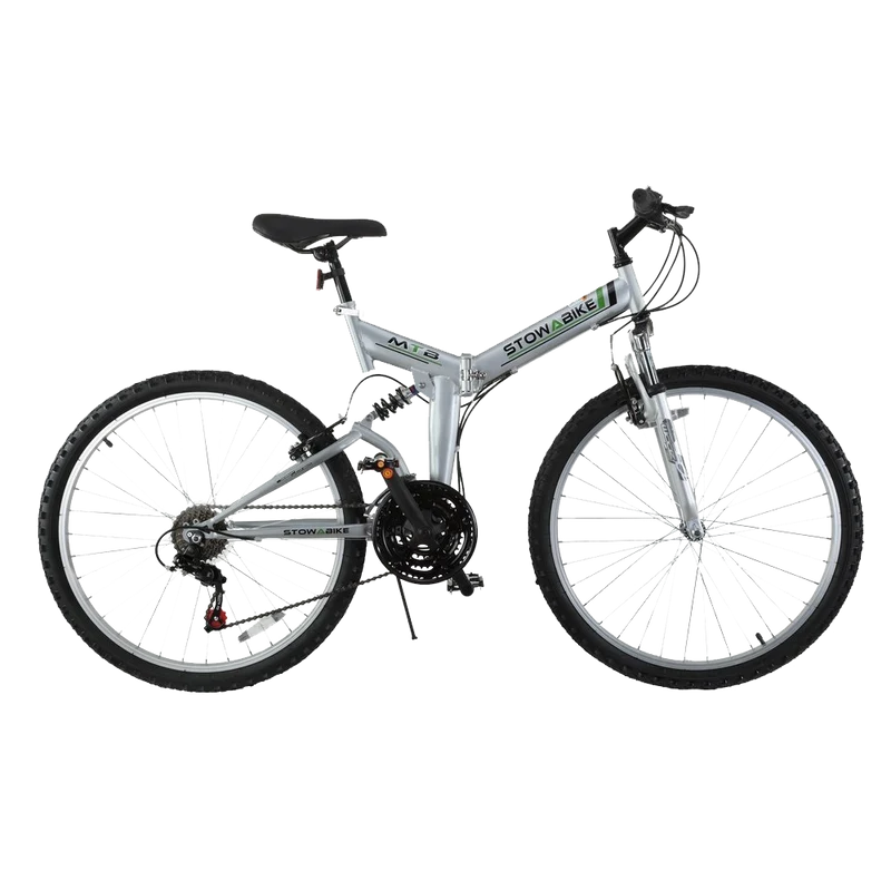 Stowabike 26- Folding Dual Suspension Mountain Bike 18 Speed