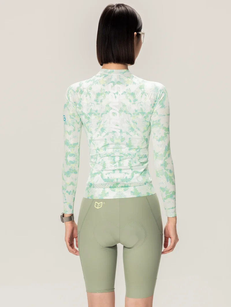 A*C Unisex Cycling Jersey LS - Savour Lime Green