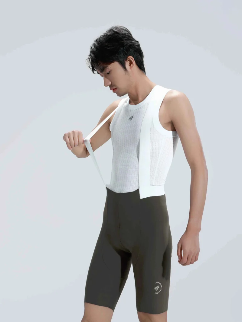 Dash Men Cycling Bib Shorts - Gray Green