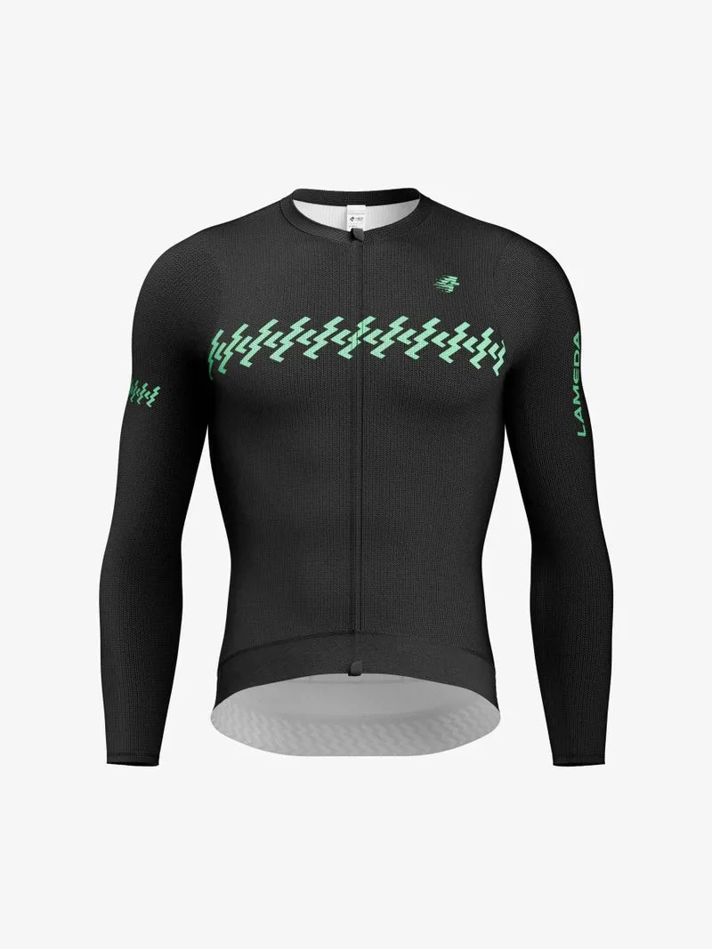Verde Men Cycling Jersey Long Sleeve - Ink Green