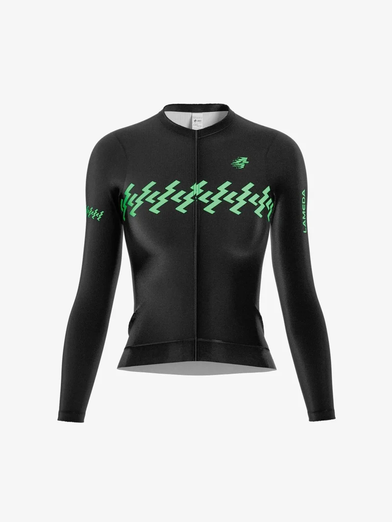 Slumber Women Cycling Jersey Long Sleeve - Ink Green