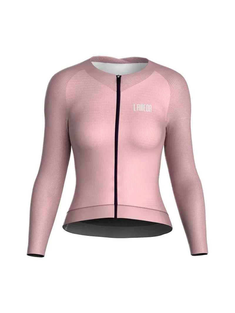Neon Women Cycling Jersey Long Sleeve - Neon Pink