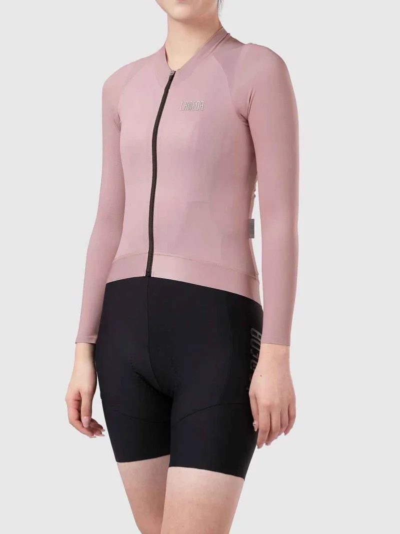 Neon Women Cycling Jersey Long Sleeve - Neon Pink