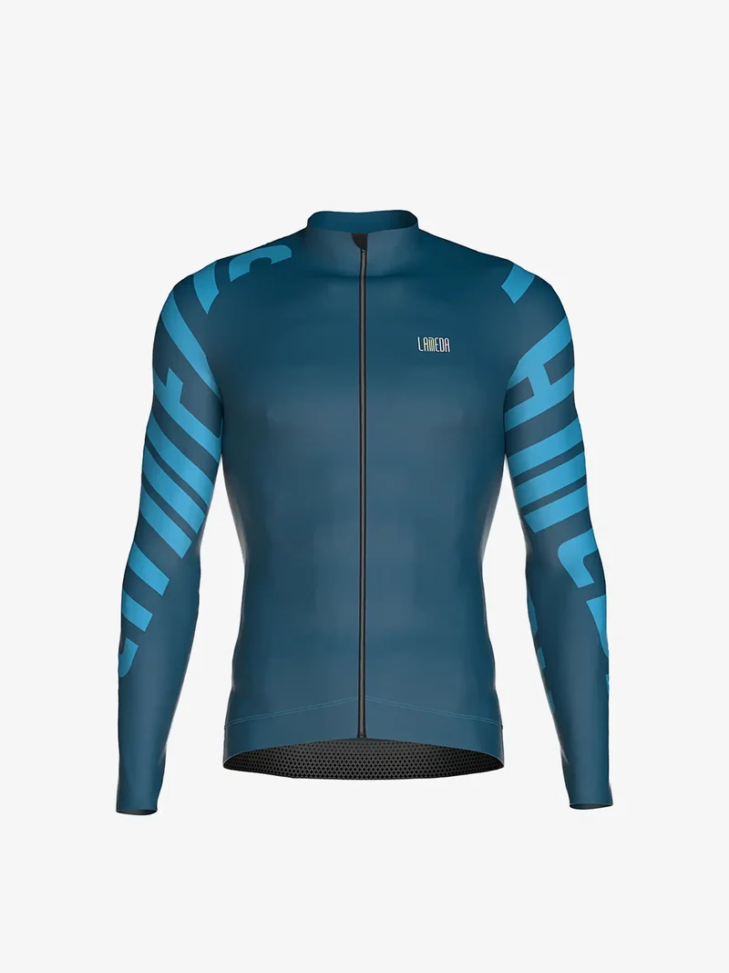 Dusk Men Cycling Jersey Long Sleeve - Starlight Blue