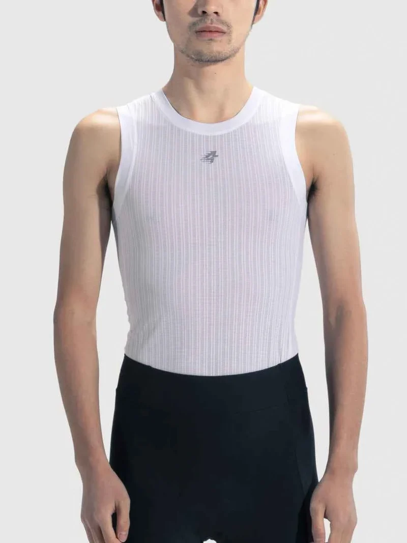 Flow Men Cycling Base Layer Vest - White