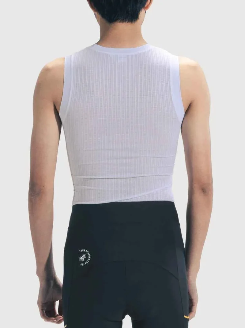 Flow Men Cycling Base Layer Vest - White