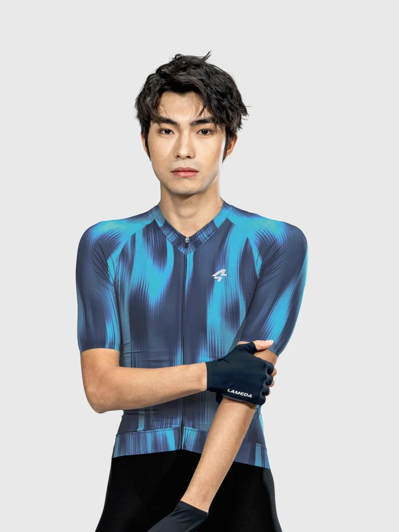Silhouette Men Cycling Jersey - Halo Blue