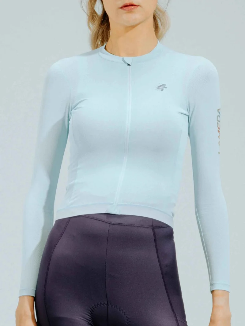 Quill Women Cycling Jersey Long Sleeve - Sky-Blue