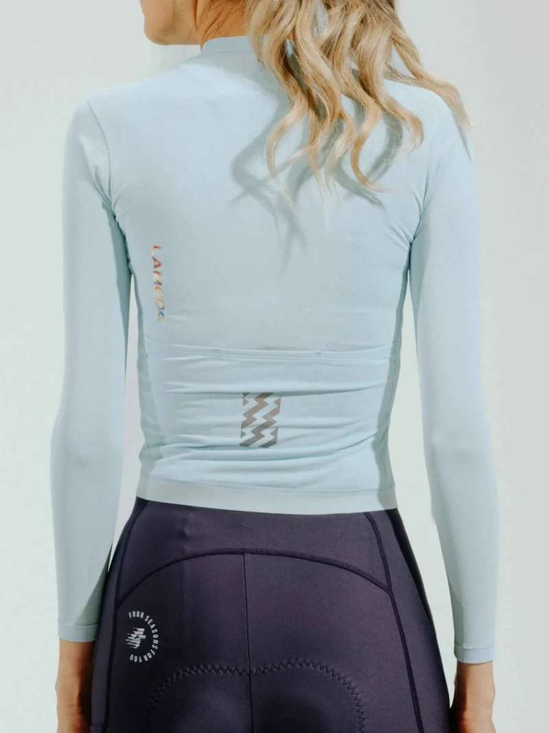 Quill Women Cycling Jersey Long Sleeve - Sky-Blue