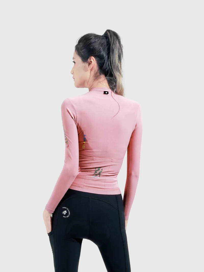 Quill Women Cycling Jersey Long Sleeve - Prism Pink