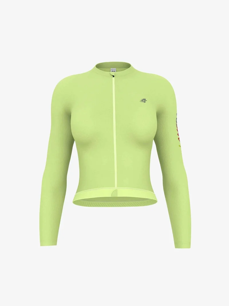Quill Women Cycling Jersey Long Sleeve - Pear Yellow