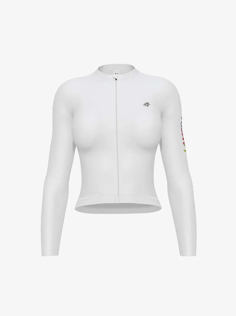 Quill Women Cycling Jersey Long Sleeve - White