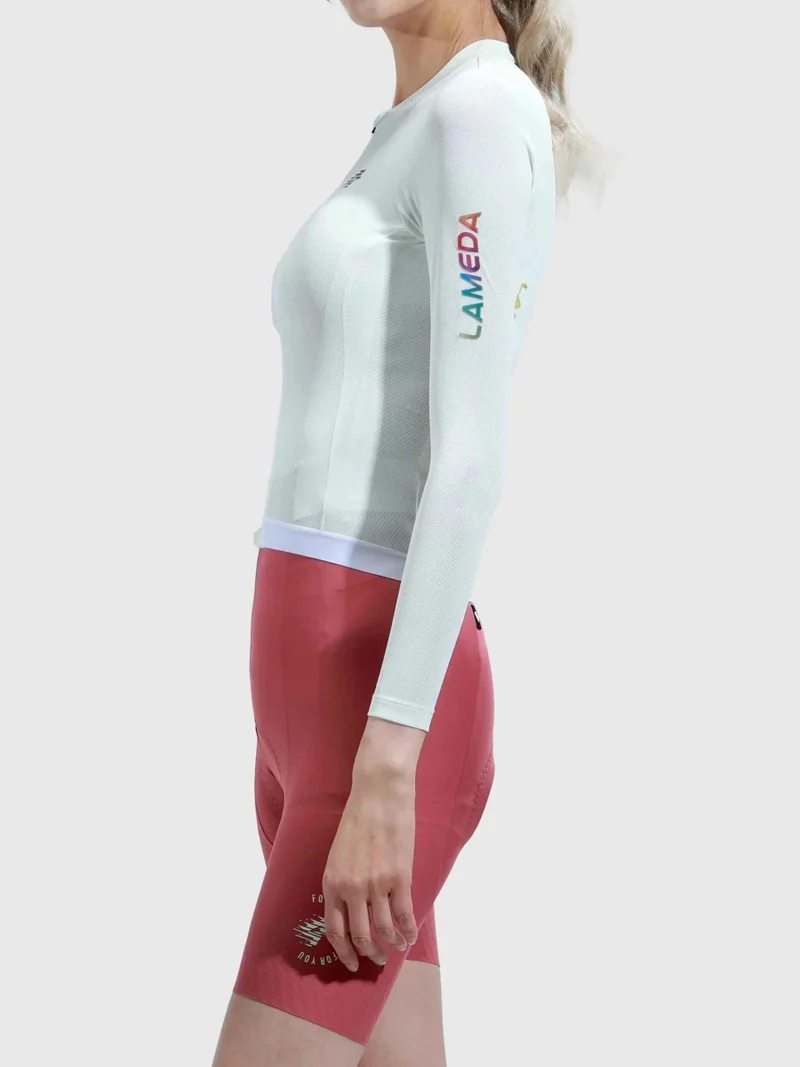 Quill Women Cycling Jersey Long Sleeve - White