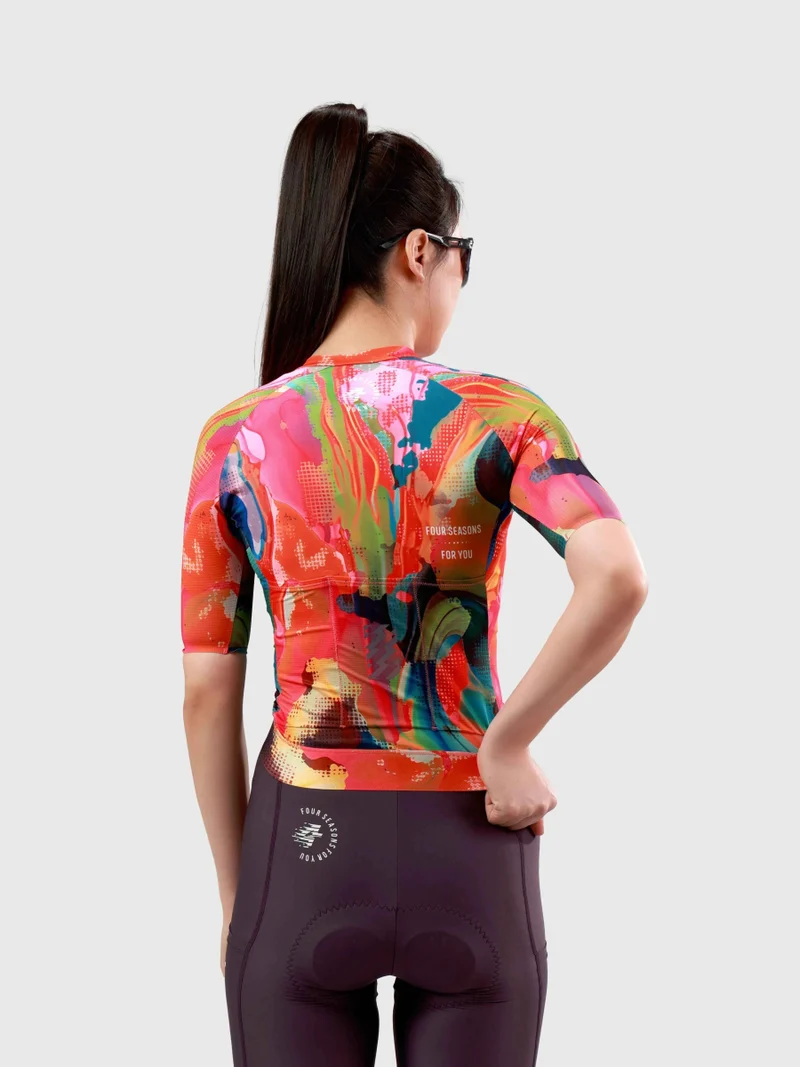 Hue Women Cycling Jersey - Smoky Red